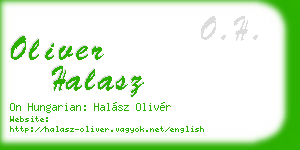 oliver halasz business card