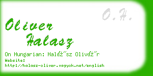oliver halasz business card